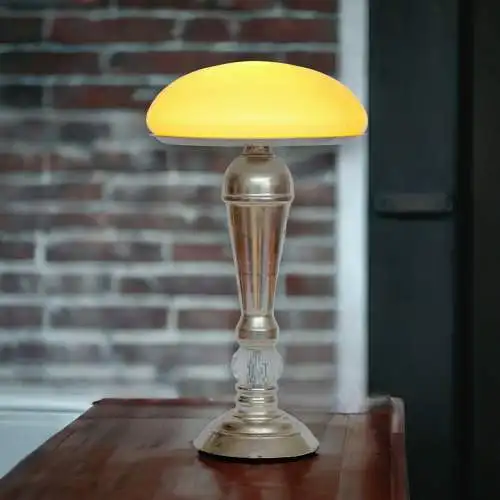 Art Deco Retro Lampe "CONCORDIA" Chrom Unikat Tischlampe Leuchte Einzelstück