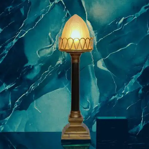 Art Deco Tischlampe "SKY LIGHTHOUSE" Unikat Einzelstück Mueller Lampe Skyscraper