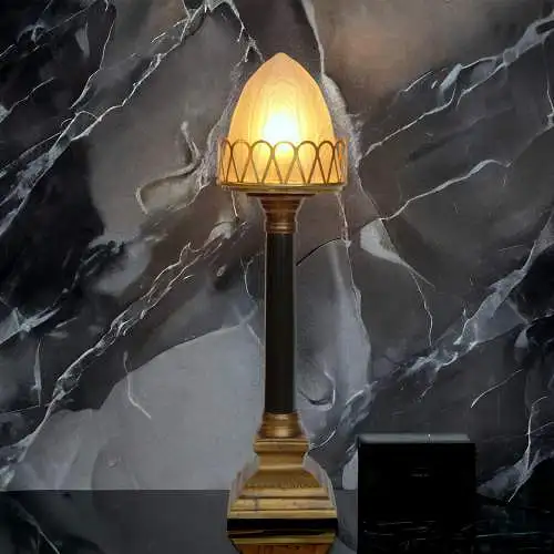 Art Deco Tischlampe "SKY LIGHTHOUSE" Unikat Einzelstück Mueller Lampe Skyscraper