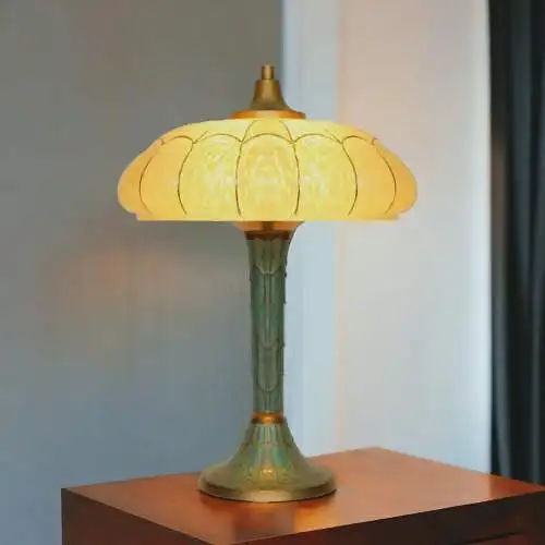 Art Déco lampe de table "ANDALUSIA" banquette fenêtre lampe en laiton Berlin Unikat