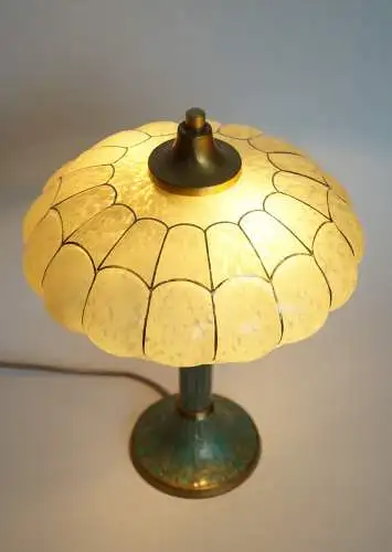 Art Deco Lampe Tischlampe "ANDALUSIA" Fensterbank Messinglampe Berlin Unikat
