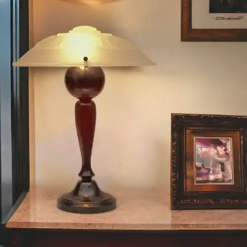 Original ART DECO Tischlampe "TIME MACHINE" Messing Einzelstück Sammler Lampe