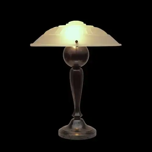 Original ART DECO Tischlampe "TIME MACHINE" Messing Einzelstück Sammler Lampe