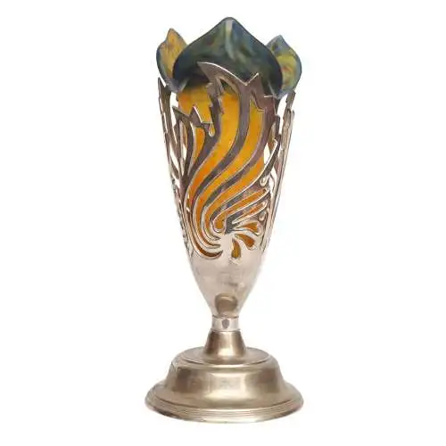 Art Deco Tischleuchte "MARBLE FLOWERS" Einzelstück Unikat Messinglampe Lampe