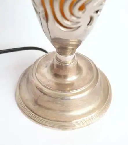 Art Deco Tischleuchte "MARBLE FLOWERS" Einzelstück Unikat Messinglampe Lampe