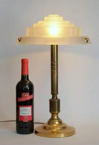 Art lampe de bureau "GOLDEN STAIRS" lampe en laiton unique