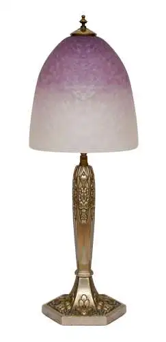 Original Art Déco Tischleuchte "VIOLET" 1920 vernickelt Tischlampe Sammler