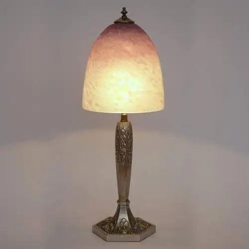 Original Art Déco Tischleuchte "VIOLET" 1920 vernickelt Tischlampe Sammler