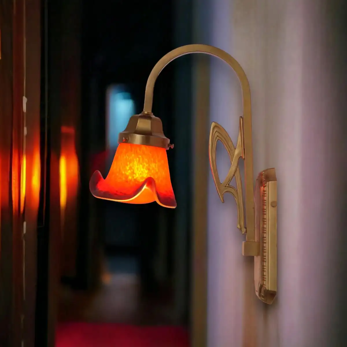 Art Deco Wandleuchte Lamptique Messinglampe Berlin Wandlampe