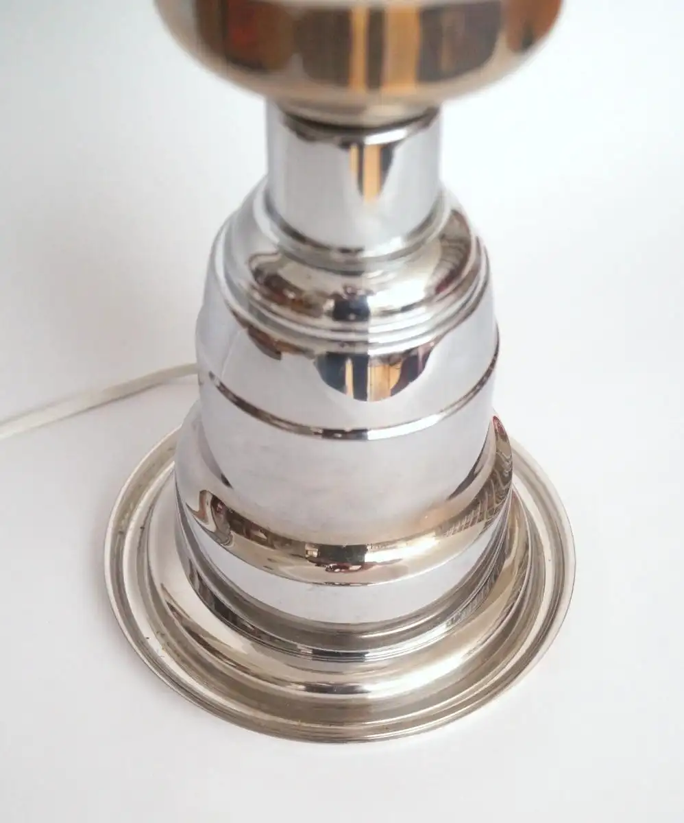 Art Deco Lampe "GENT" Chrom Unikat Schreibtischlampe Leuchte Einzelstück Leuchte