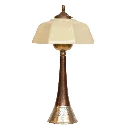 Art Deco Schreibtischleuchte "ALGIER" Tischleuchte Messinglampe Unikat