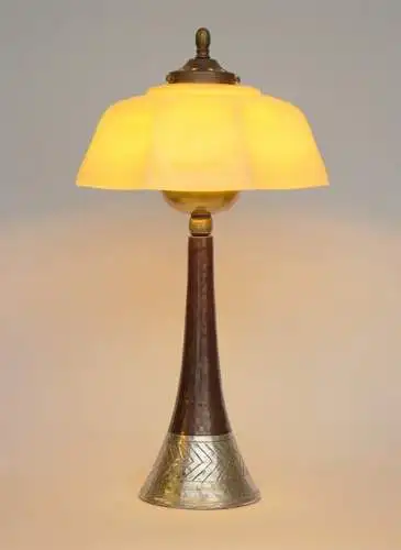 Art Deco Schreibtischleuchte "ALGIER" Tischleuchte Messinglampe Unikat