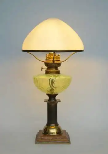 Original Jugendstil Tischleuchte "LANCASTER" 1900 Petroleumlampe