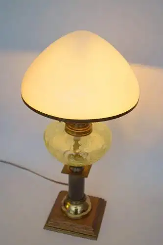 Original Jugendstil Tischleuchte "LANCASTER" 1900 Petroleumlampe