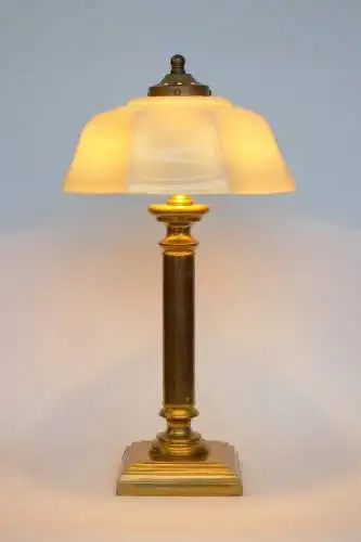 Wiener Jugendstil Kaffeehausleuchte "SALZBURG" Messinglampe Einzelstück