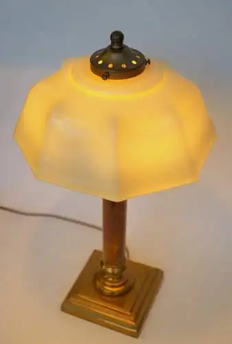 Wiener Jugendstil Kaffeehausleuchte "SALZBURG" Messinglampe Einzelstück