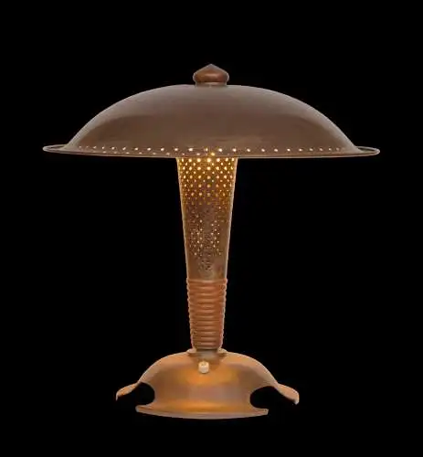 Art Deco Schreibtischleuchte "DARK KNIGHT" Einzelstück Unikat 1920 Lampe Messing