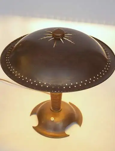 Art Deco Schreibtischleuchte "DARK KNIGHT" Einzelstück Unikat 1920 Lampe Messing