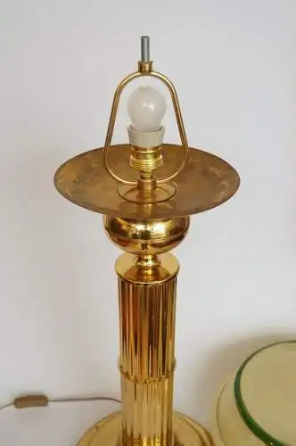 Art Deco Schreibtischleuchte "THE MAJESTIC" Messinglampe Tischlampe Unikat 74cm