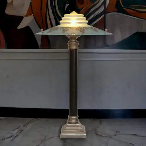 Art Déco Lampe de bureau "THE QUEEN" Lumières en laiton Berlin Lune de table Unikat