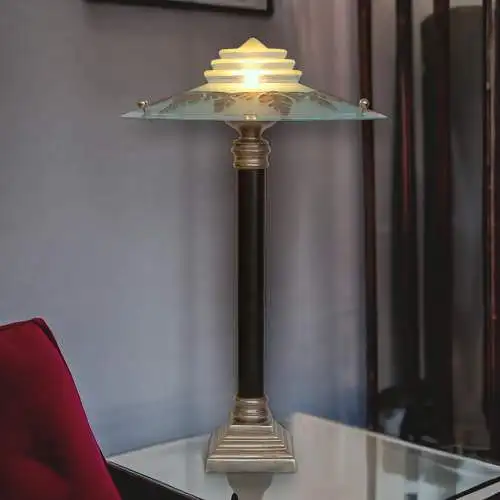 Art Deco Schreibtischleuchte "THE QUEEN" Messinglampe Berlin Tischlampe Unikat
