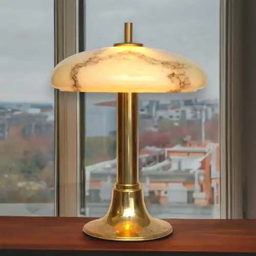 Art Déco Lampe de bureau "KING GEORGE" Lumières en laiton Berlin Lunette de table Unikat