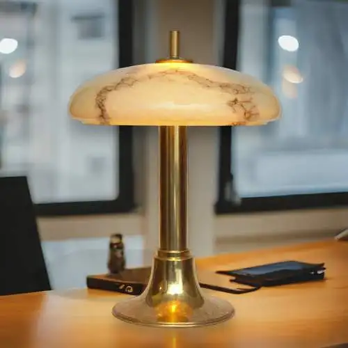 Art Déco Lampe de bureau "KING GEORGE" Lumières en laiton Berlin Lunette de table Unikat