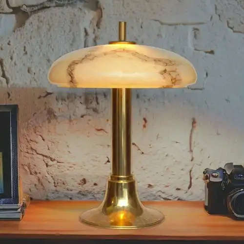 Art Deco Schreibtischleuchte "KING GEORGE" Messinglampe Berlin Tischlampe Unikat