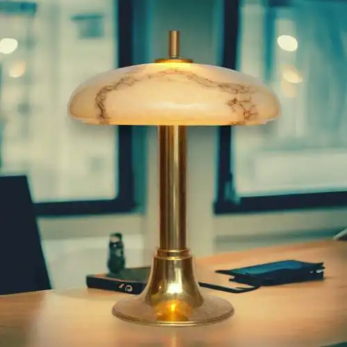 Art Déco Lampe de bureau "KING GEORGE" Lumières en laiton Berlin Lunette de table Unikat