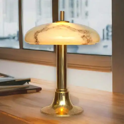 Art Déco Lampe de bureau "KING GEORGE" Lumières en laiton Berlin Lunette de table Unikat