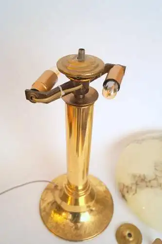 Art Deco Schreibtischleuchte "KING GEORGE" Messinglampe Berlin Tischlampe Unikat