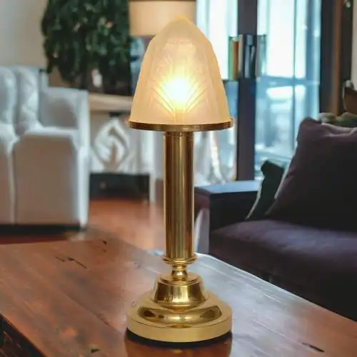 Art Déco lampe de bureau "COUNT" lampe en laiton Berlin lampe pour table Unikat
