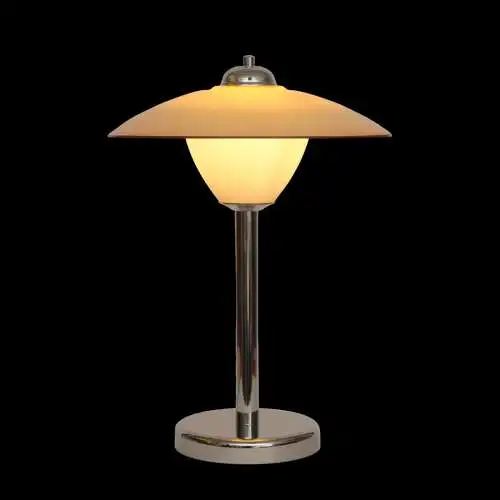 Art Deco Schreibtischleuchte "RIVERIA"  Chrom Unikat Tischlampe Unikat