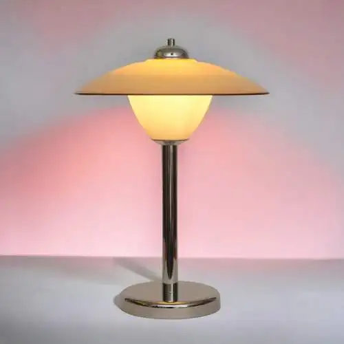 Art Deco Schreibtischleuchte "RIVERIA"  Chrom Unikat Tischlampe Unikat