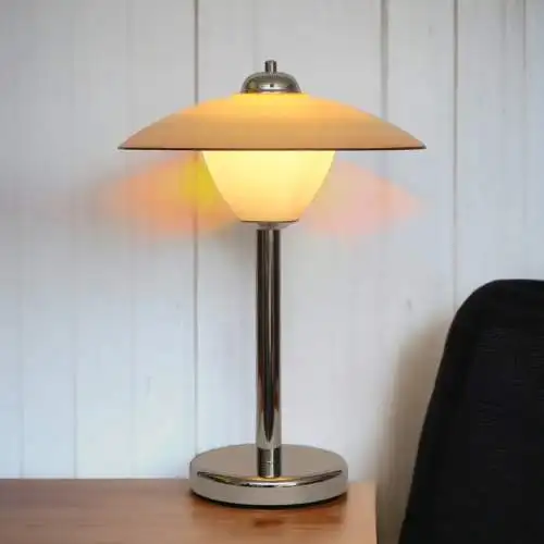 Art Deco Schreibtischleuchte "RIVERIA"  Chrom Unikat Tischlampe Unikat