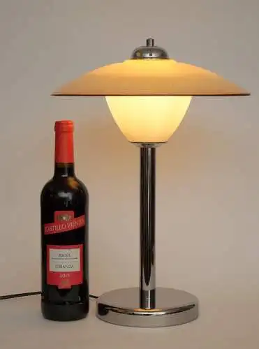 Art Deco Schreibtischleuchte "RIVERIA"  Chrom Unikat Tischlampe Unikat