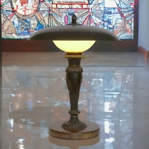 Original Art Deco Schreibtischlampe "ARTEMIS" Jugendstil 1920 Messinglampe