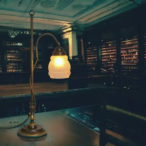 Lampe de lecture classique Art Nouveau Lustre en laiton Berlin Lumières de table