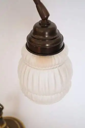 Klassische Jugendstil Leseleuchte Messinglampe Berlin Kontorlampe Tischlampe