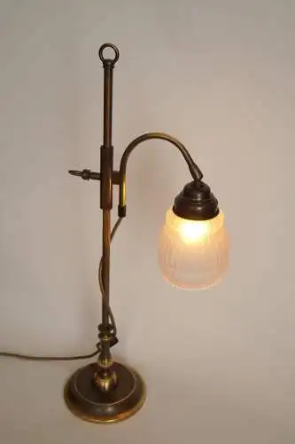 Klassische Jugendstil Leseleuchte Messinglampe Berlin Kontorlampe Tischlampe