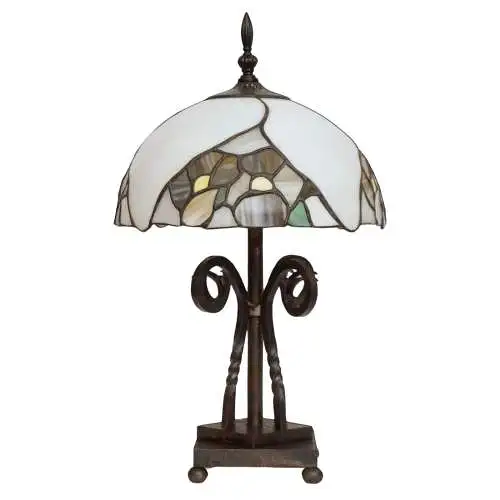 Art nouveau Déco lampe Tiffany "BLACK ROSE" lampe de table unique