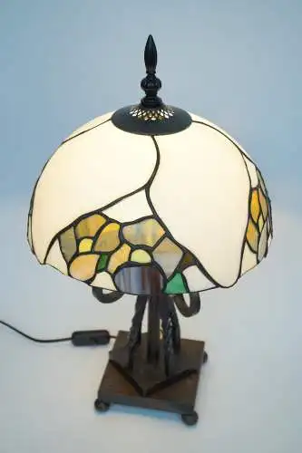 Art nouveau Déco lampe Tiffany "BLACK ROSE" lampe de table unique