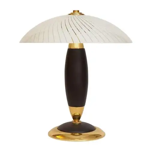 Art Deco Design Messinglampe "MÜHLHAUSEN" Schreibtischleuchte Lampe 80er Unikat