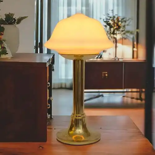 Art Deco Design Messinglampe "BERLIN BRIGHT" Schreibtischleuchte Lampe 80er