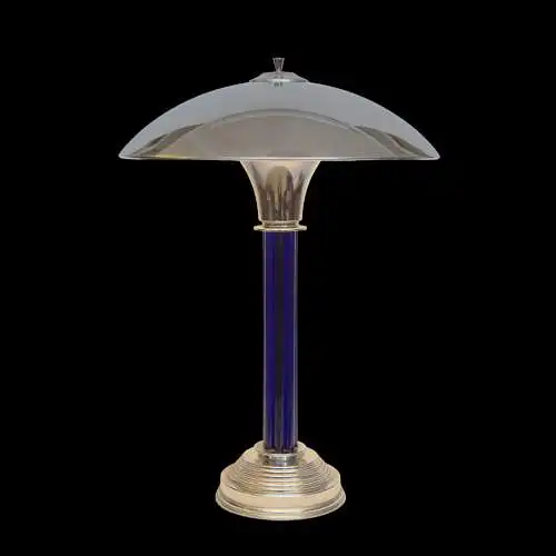Art Deco Design Tischleuchte "BLUE LINE" 80s Design Lampe Space Age