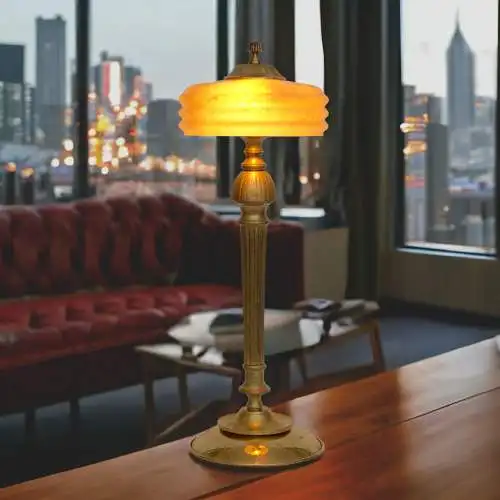 Art Deco Tischleuchte "BRISTOL" Messinglampe Berlin Einzelstück Unikat Lampe