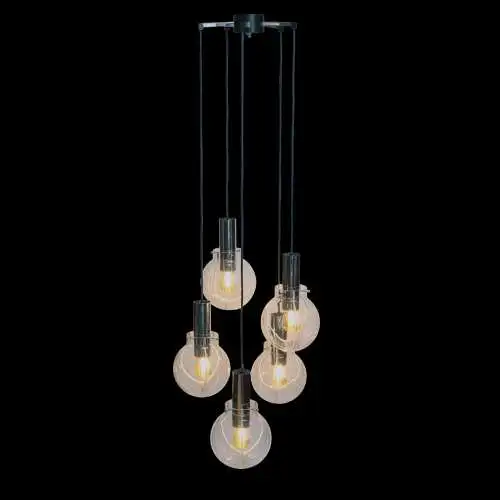 Toni Zuccheri Murano Venini Lampe de plafond "MEMBRANE" Série HANGING LIGHT 1960