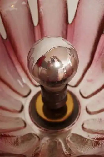 Des années 70 Lampe design Flou plafond "BAMBOO" Lumière rétro laiton