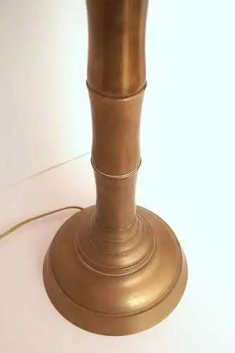 70er Jahre Design Lampe Deckenfluter "BAMBOO" Messing Retro Leuchte