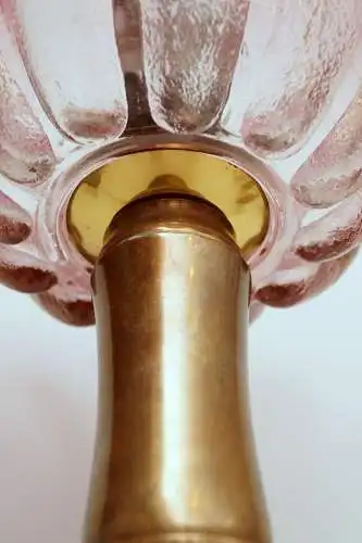 Des années 70 Lampe design Flou plafond "BAMBOO" Lumière rétro laiton